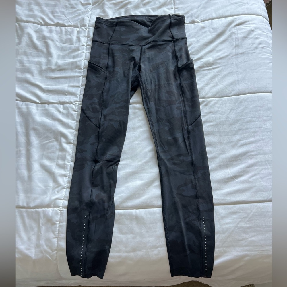Camo lululemon fast and free leggings